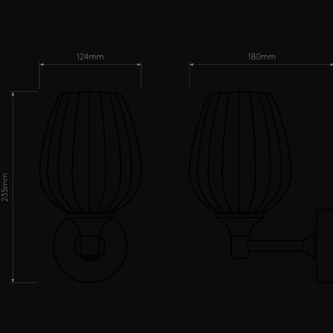Liberty vegglampe for baderom IP44