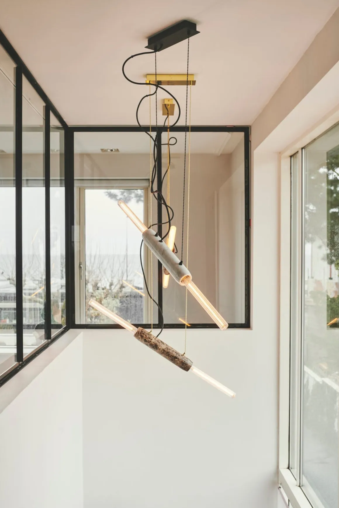 Limbo taklampe - Brun marmor