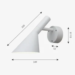 Louis Poulsen AJ 50 utendørs vegglampe