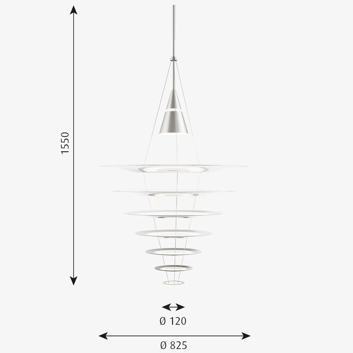 Louis Poulsen Enigma taklampe Ø82