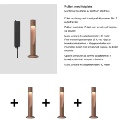 Louis Poulsen Flindt Garden fotplate u/adapter lang