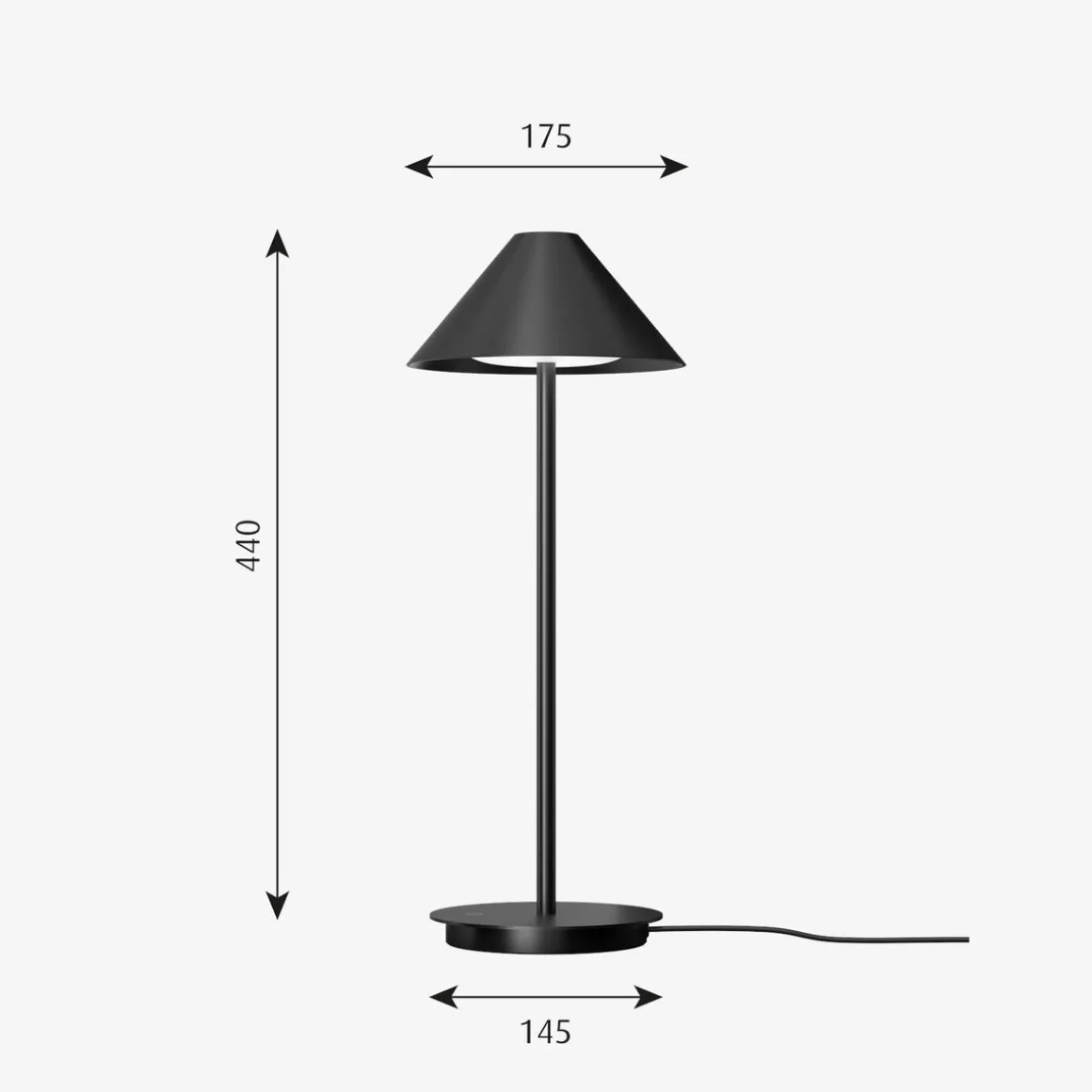 Louis Poulsen Keglen bordlampe
