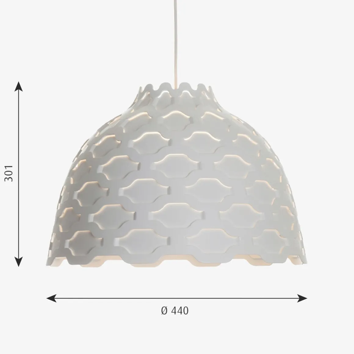 Louis Poulsen LC Shutters taklampe Ø40 - Hvit