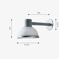 Louis Poulsen LP Icon utendørs vegglampe Nattdim - Aluminium