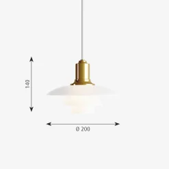 Louis Poulsen PH 2/1 Glass pendel