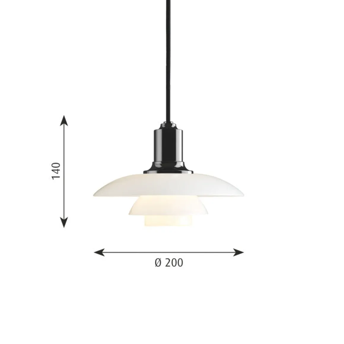 Louis Poulsen PH 2/1 Glass pendel