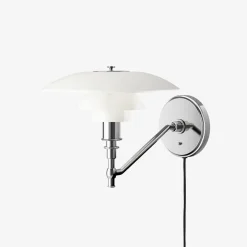 Louis Poulsen PH 3/2 Vegglampe Hvitt opalt glass - Krom / Opal