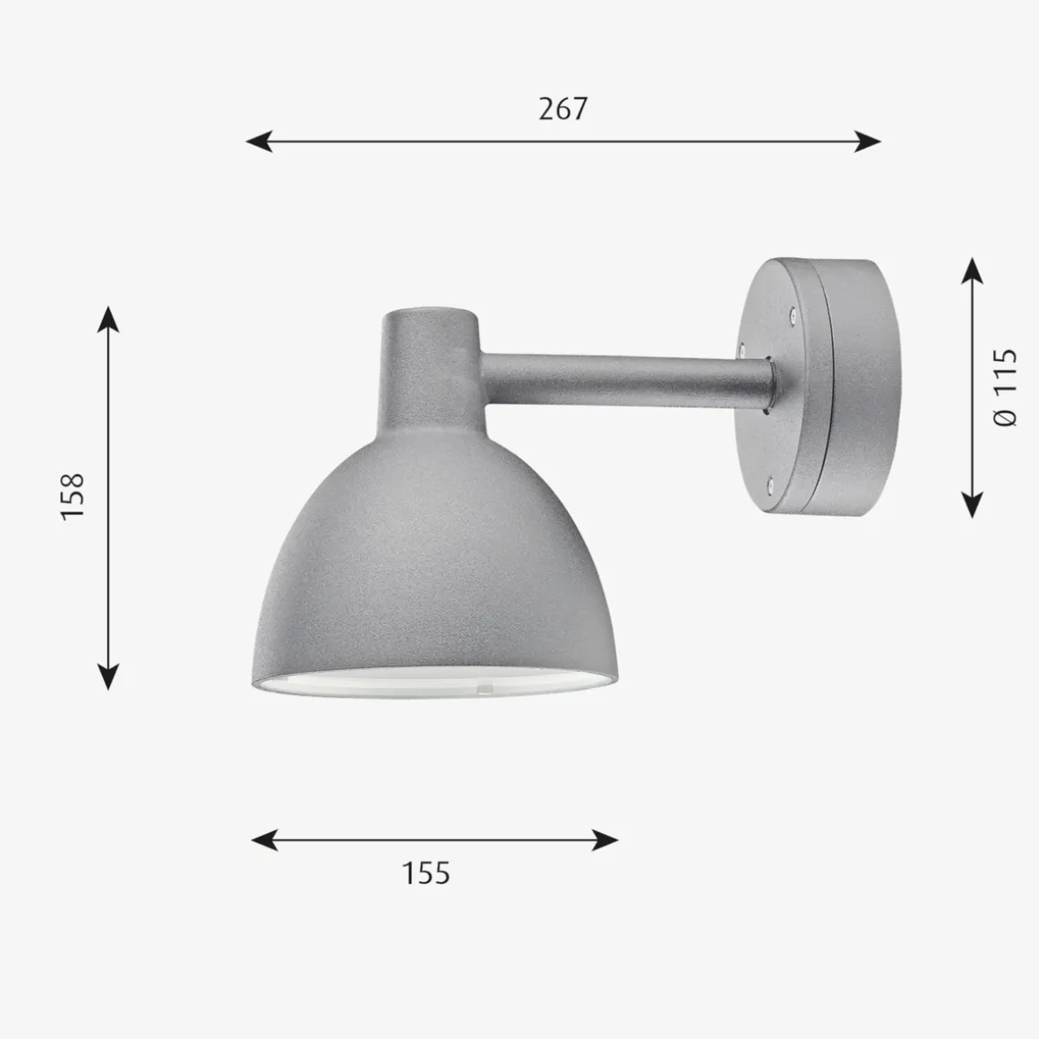 Louis Poulsen Toldbod utendørs vegglampe 15
