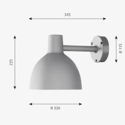 Louis Poulsen Toldbod utendørs vegglampe 22