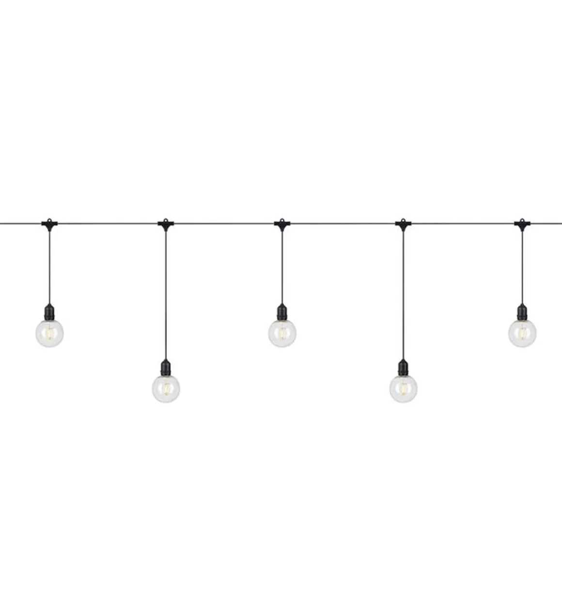 Lysslynge 10 lys Deco Loop liten - Garden 24 - Svart