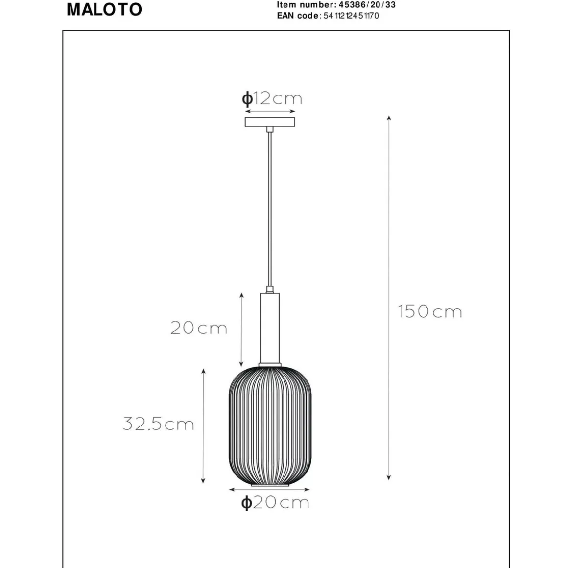 Maloto takpendel 20 - Grønn