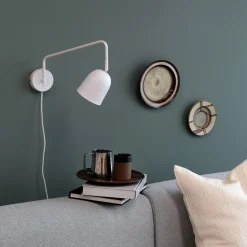 Manchester vegglampe - Hvit