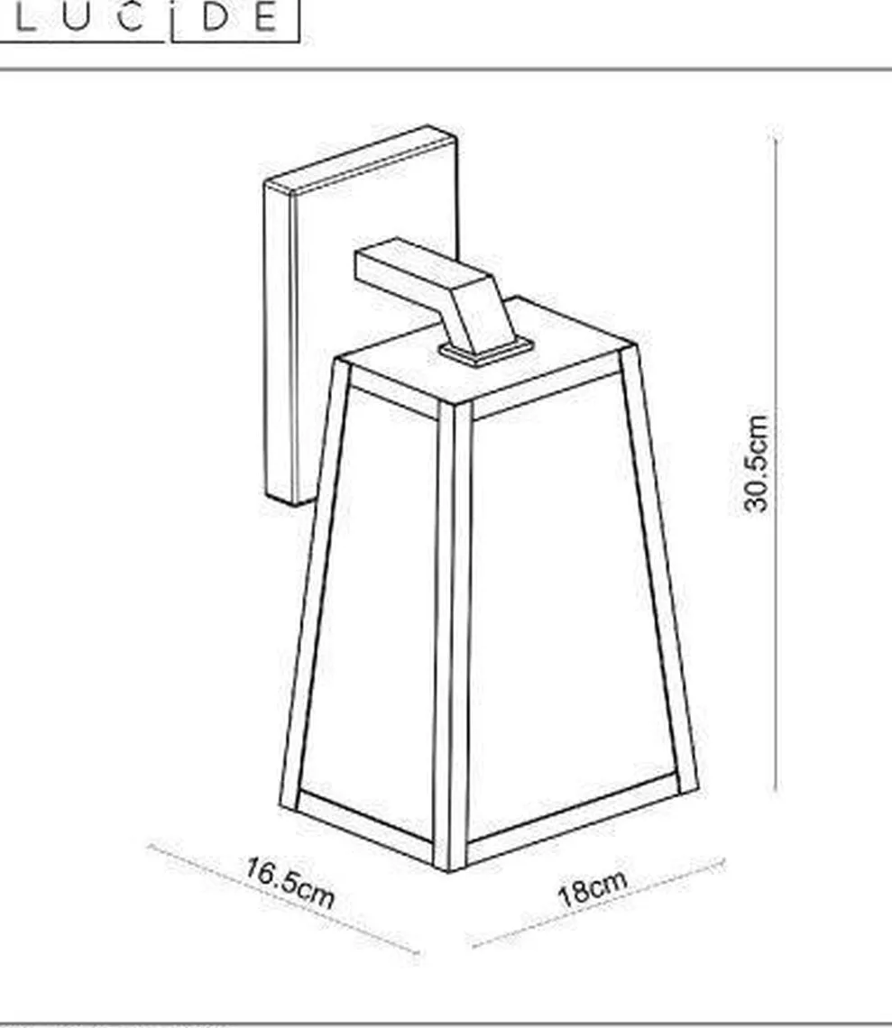 Matsol vegglampe utendørs E27 - Svart