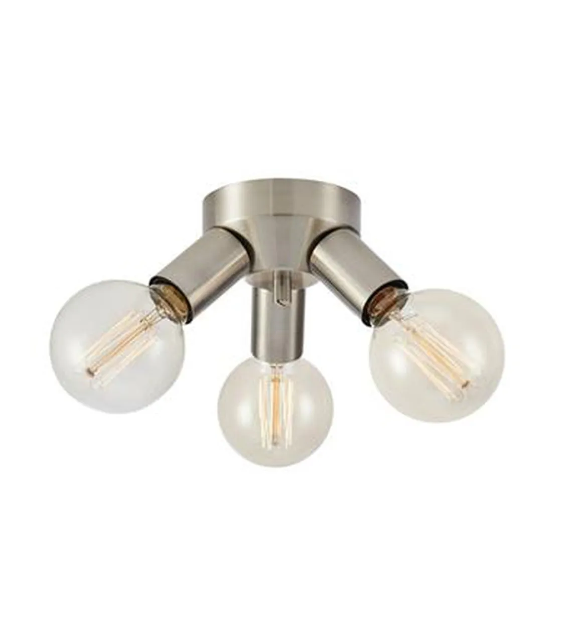 Mazzo taklampe 3-lys - Matt nikkelfarget - Nikkel