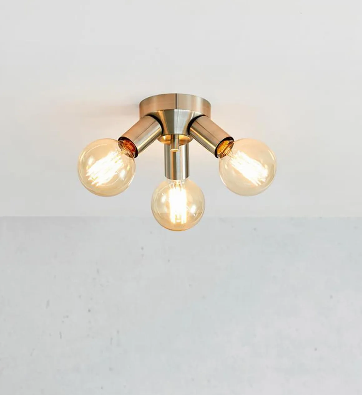 Mazzo taklampe 3-lys - Matt nikkelfarget - Nikkel