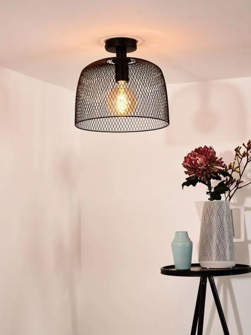 Mesh taklampe 29,5 cm - Svart