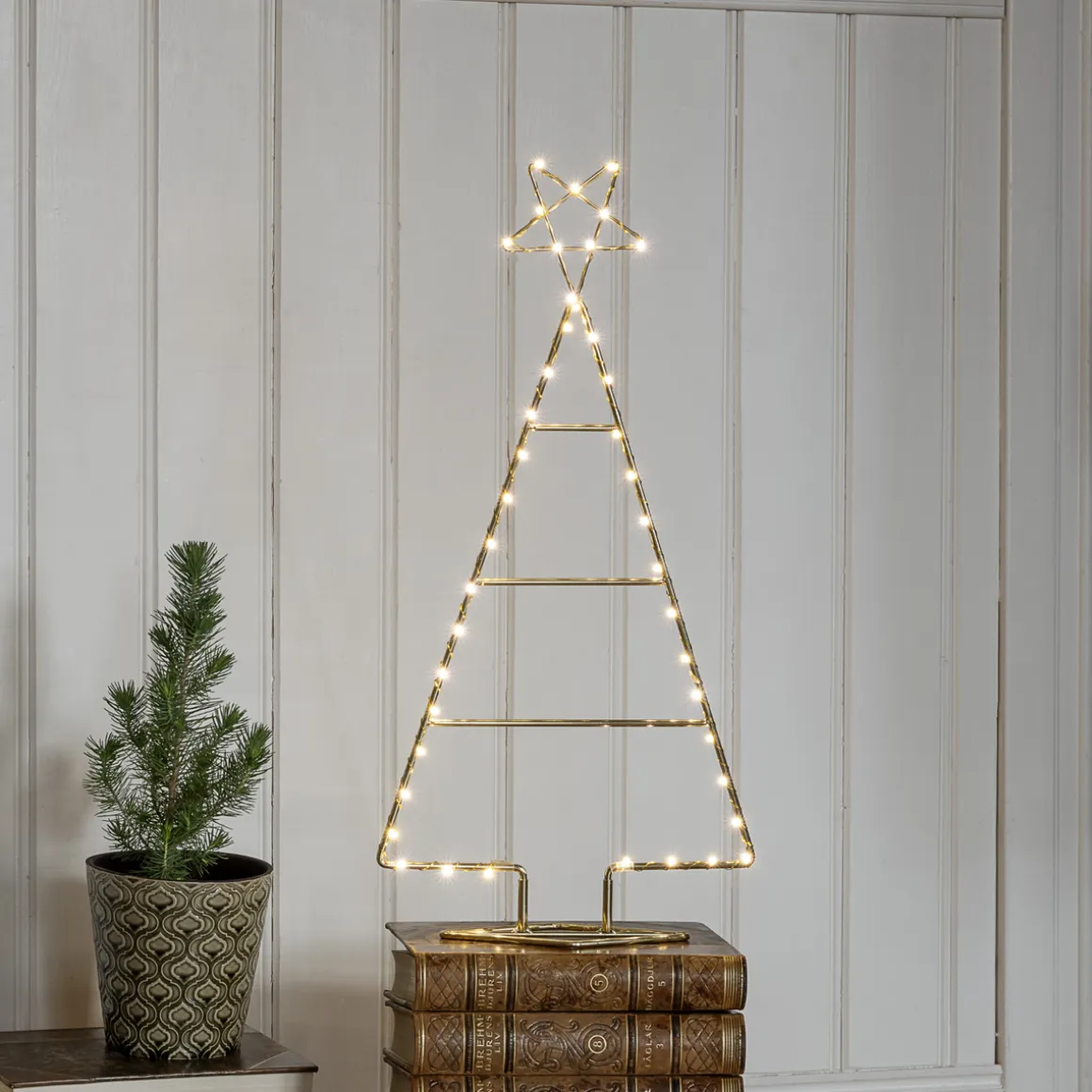Messing juletre 60 cm 45 LED