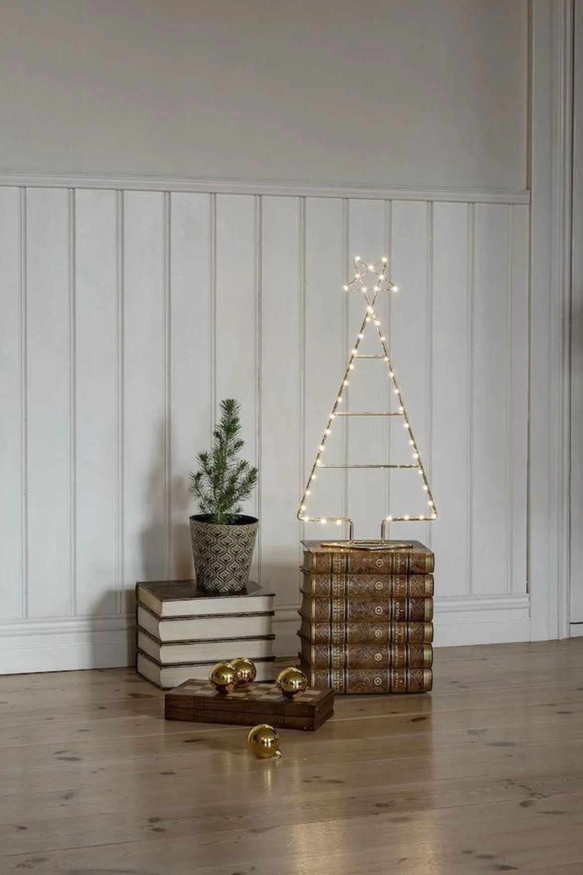 Messing juletre 60 cm 45 LED