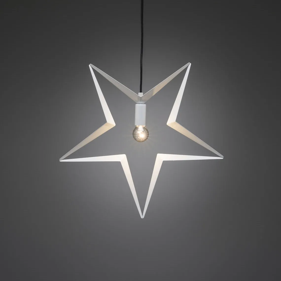 Metallstjerne 45 cm - Hvit