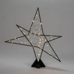 Metalstjerne på fot 43 cm