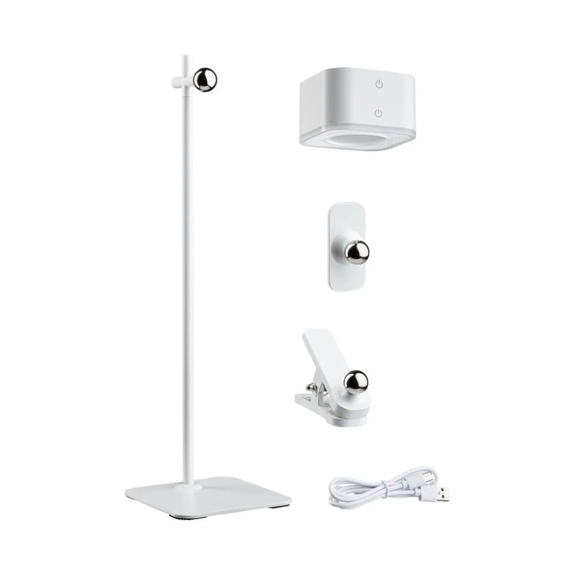 Mobil portabel bord/vegglampe oppladbar 1,6W 2700-6500 Kelvin