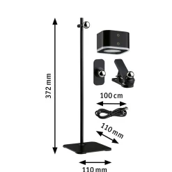 Mobil portabel bord/vegglampe oppladbar 1,6W 2700-6500 Kelvin