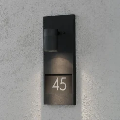 Modena vegglampe inkl husnummer - Svart
