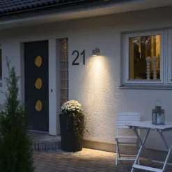Modena vegglampe nedlys big - Grå