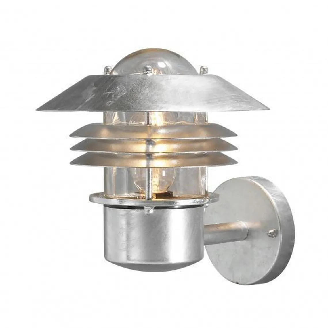Modena vegglampe opp E27 - Galvanisert