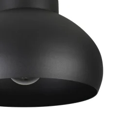 Mogano takplafond 28 cm E27 - Svart