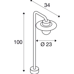 Molat pullert 100 cm IP44