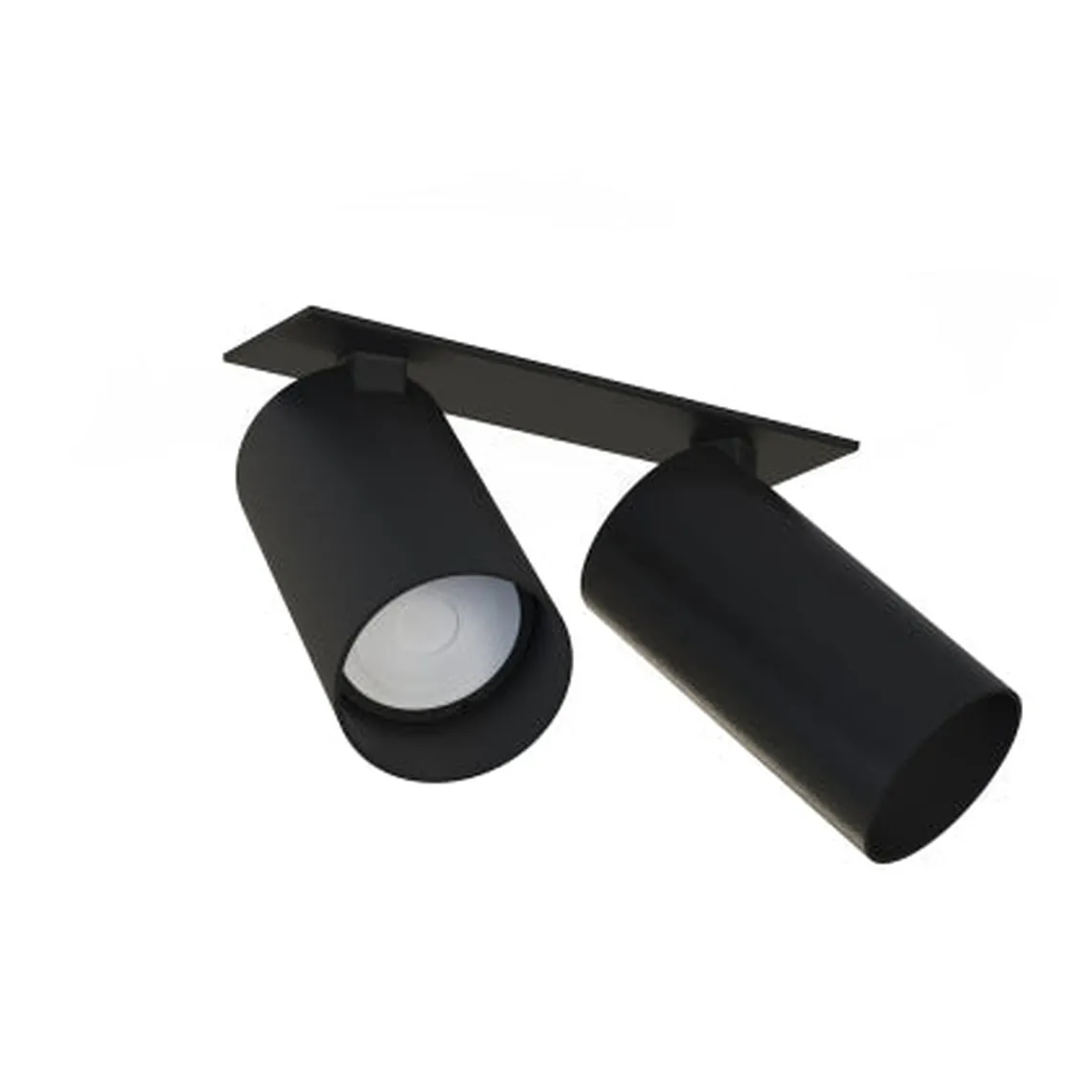Mono dobbel innfelt takspot - Svart