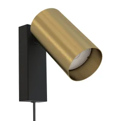 Mono vegglampe - Svart/Messingfarget