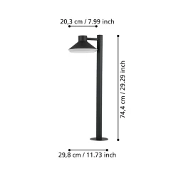 Ninnarella pullert utendørs 74 cm IP44 - Svart