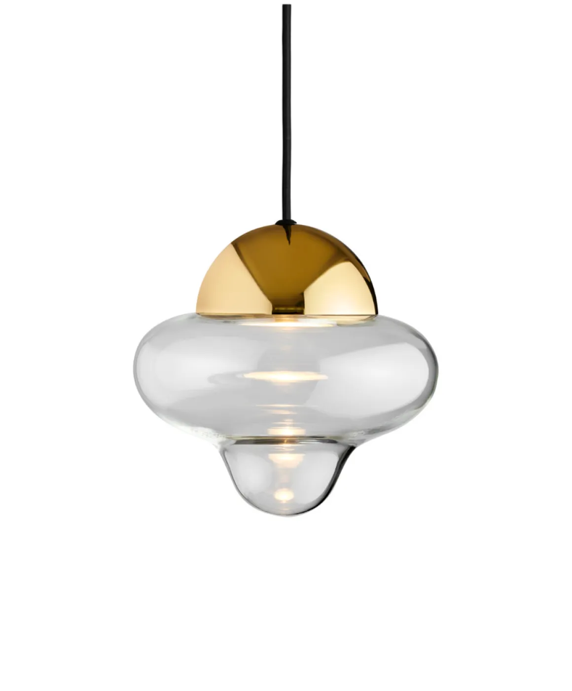 Nutty taklampe - Klar/Messing