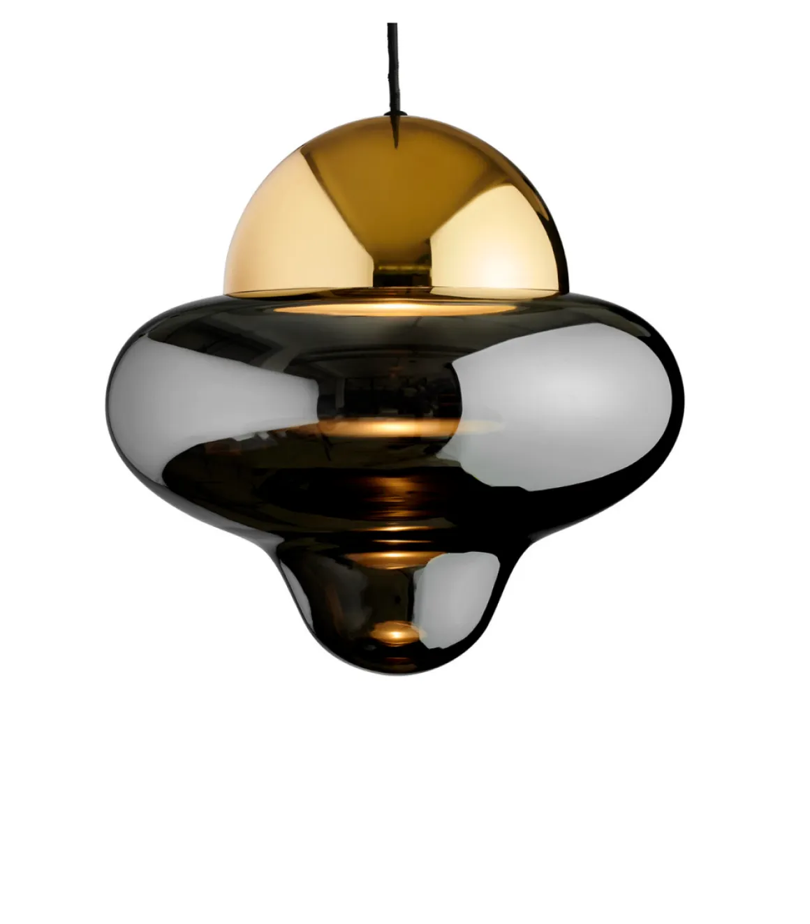Nutty taklampe XL - Grå/Messing