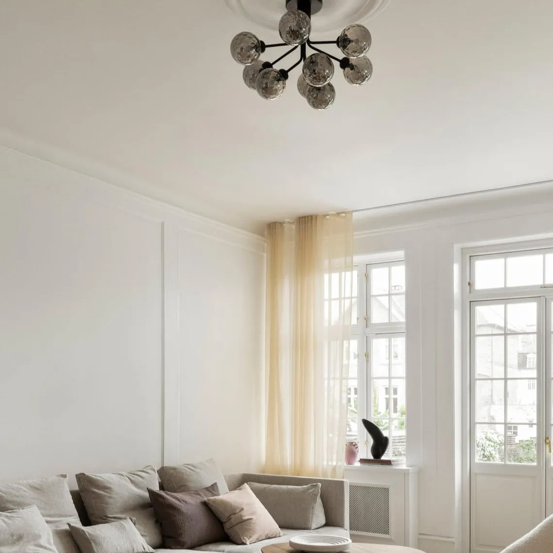 Nuura Apiales 9 ceiling svart/optic glass