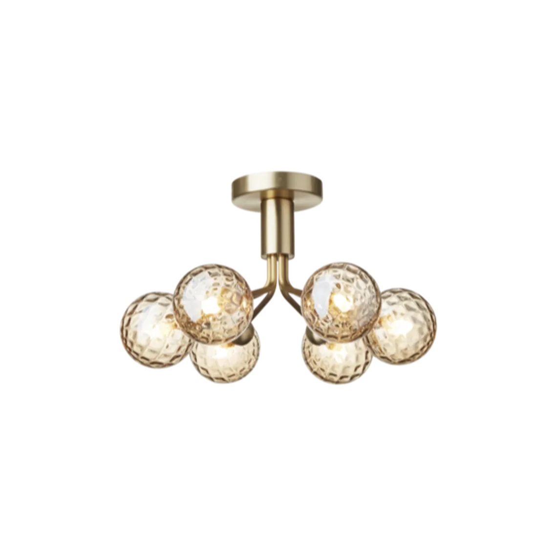 Nuura Apiales 6 taklampe børstet messing / optic gold glass