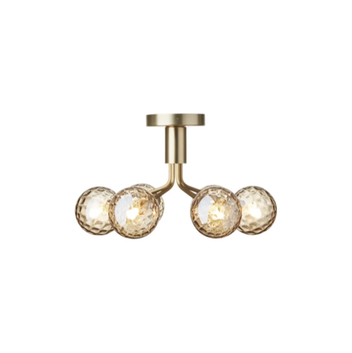 Nuura Apiales 6 taklampe børstet messing / optic gold glass