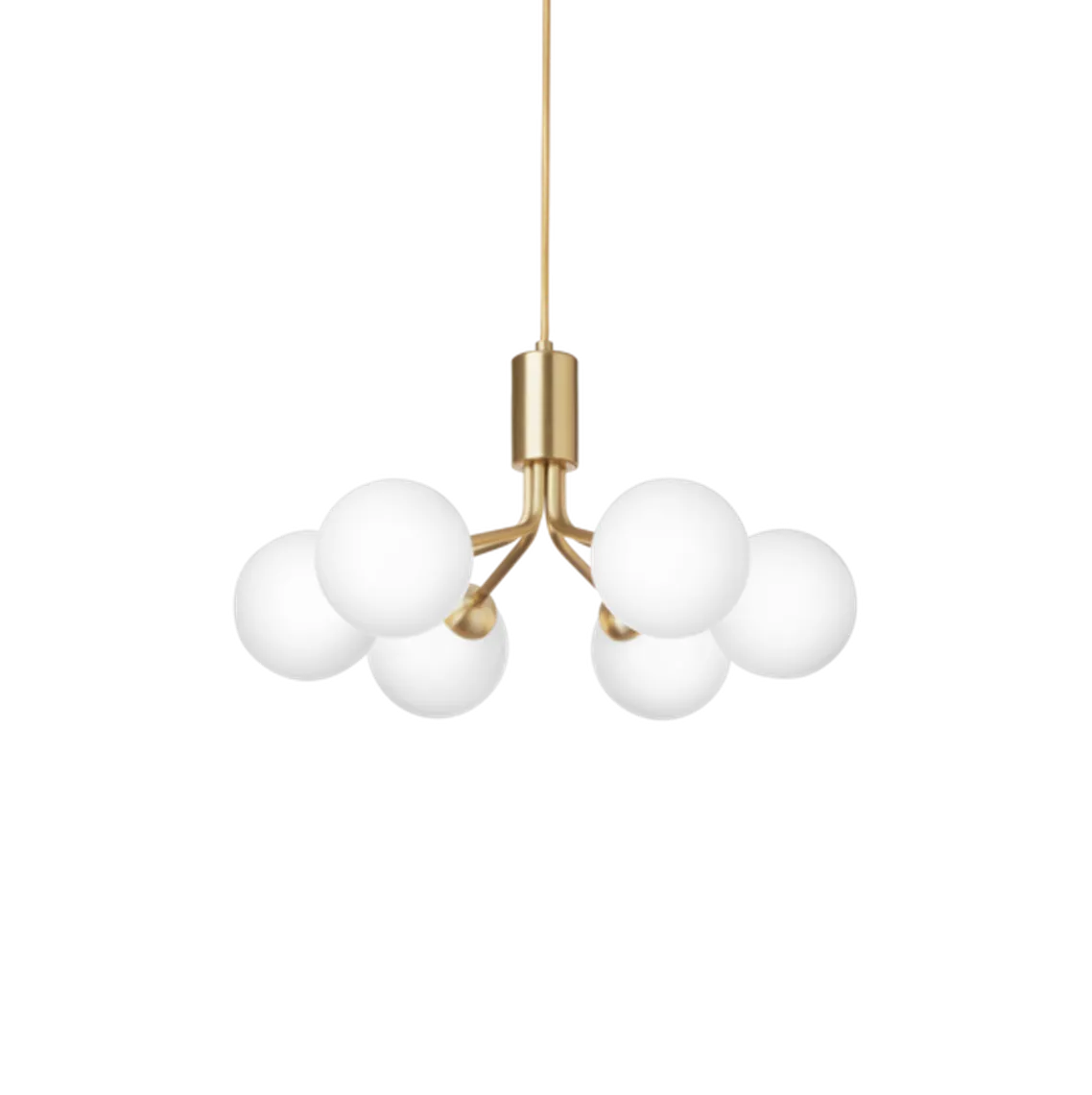 Nuura Apiales 6 taklampe - messing / opal