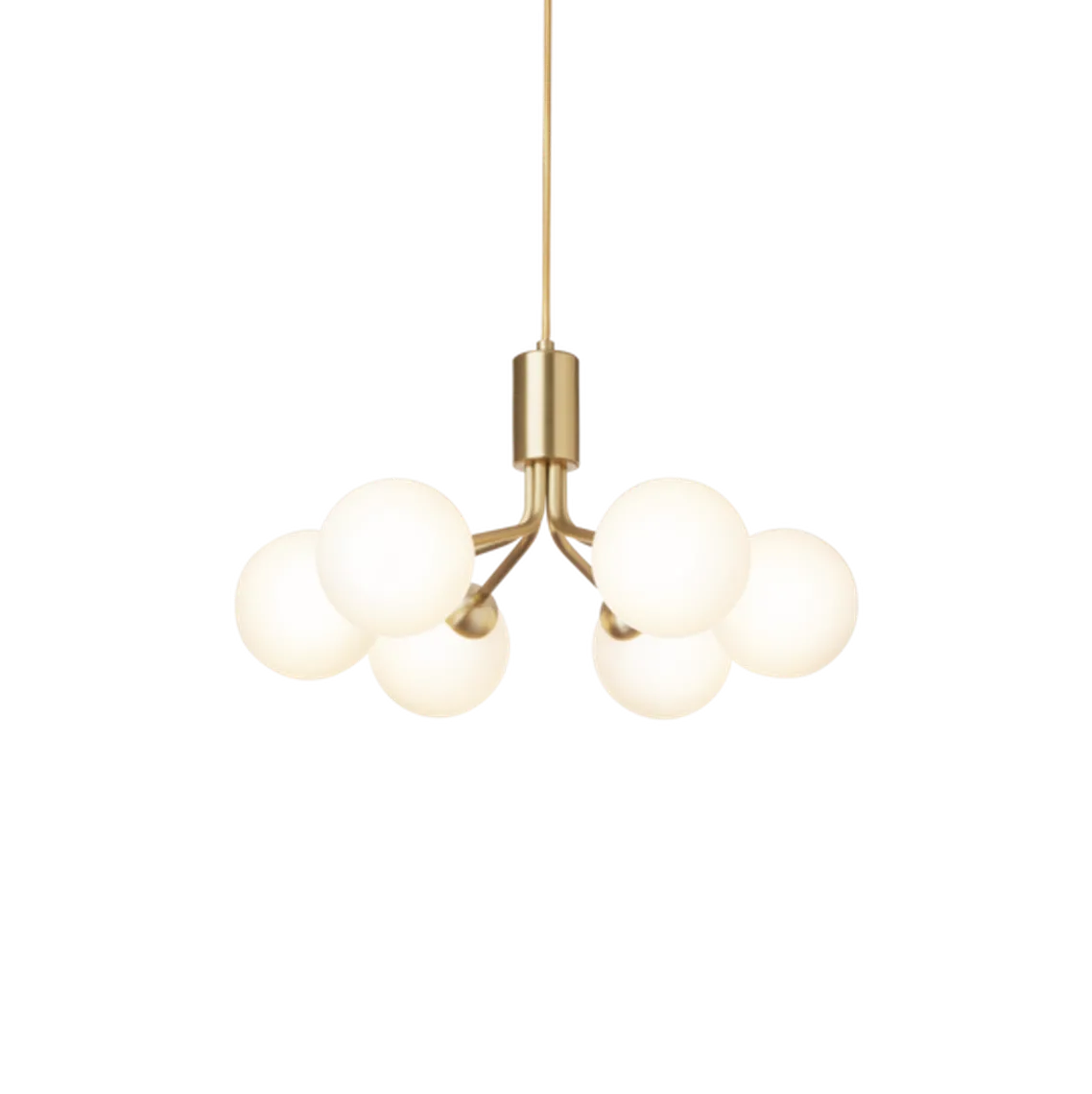 Nuura Apiales 6 taklampe - messing / opal