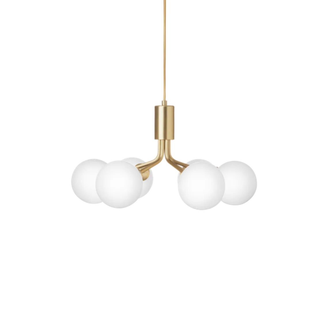 Nuura Apiales 6 taklampe - messing / opal