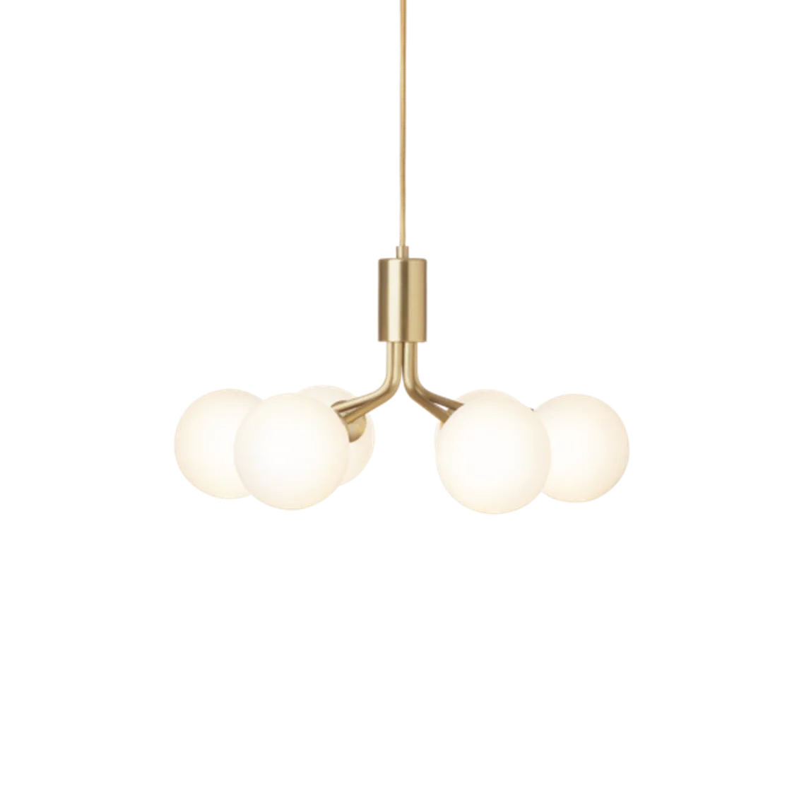 Nuura Apiales 6 taklampe - messing / opal