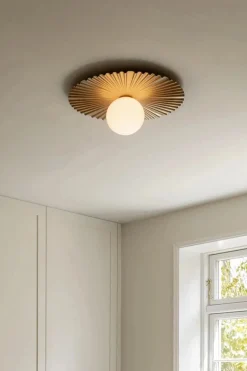 Nuura Liila Muuse vegglampe/taklampe - medium - Messing / opal