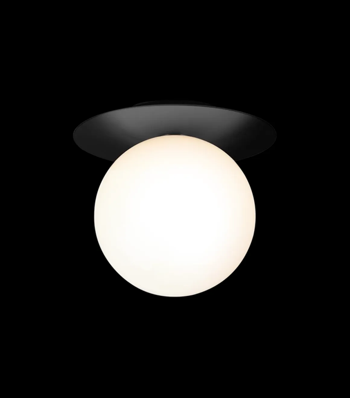 Nuura Liila 1 vegglampe/taklampe - large - svart / opal