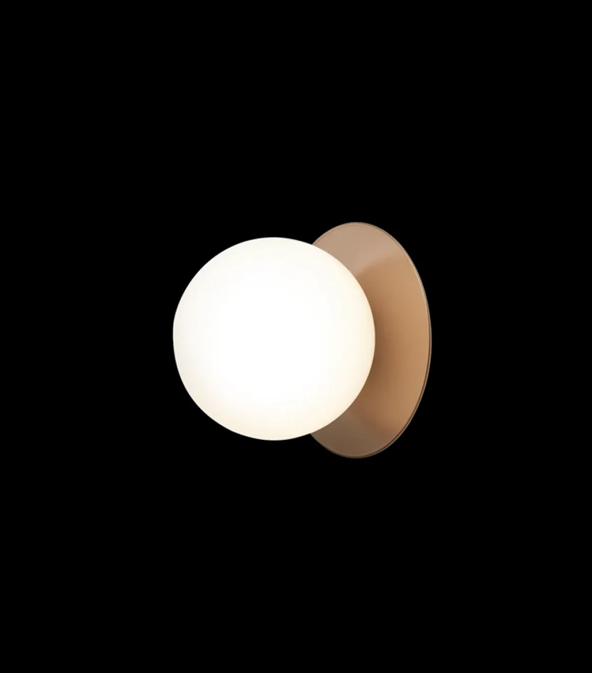 Nuura Liila 1 vegglampe/taklampe - medium - bronse/opal