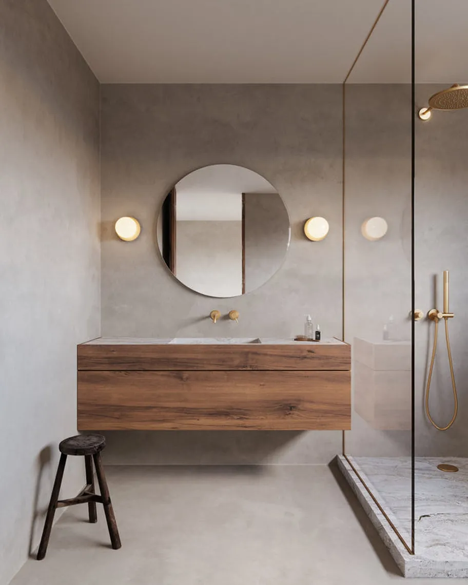 Nuura Liila 1 vegglampe/taklampe - medium - nordic gold / opal