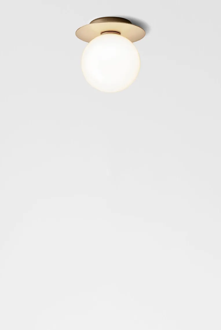 Nuura Liila 1 vegglampe/taklampe - medium - nordic gold / opal