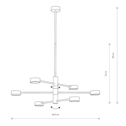 Orbit taklampe 6 - Hvit