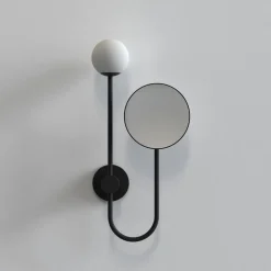 Orb Single vegglampe m/speil IP44 G9